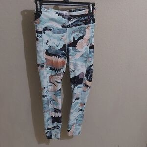 Under Armour Blue and Black Athletic Leggings